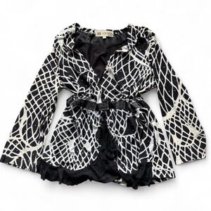 Black and White Patterned Blazer